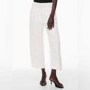 Wilfred cropped effortless pants in size 2, cream/ivory color - from Aritzia